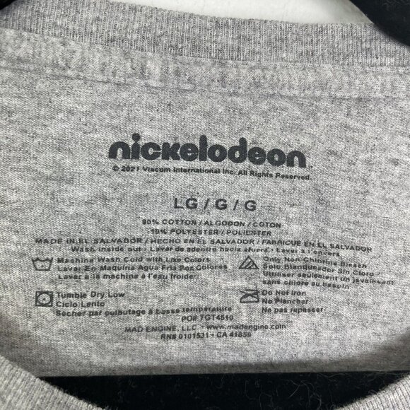 Nickelodeon Gray Cartoon Characters Graphic T-shirt Size Large Unisex - Picture 4 of 5